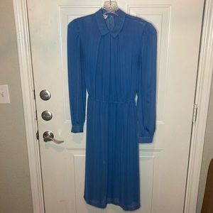 VTG Blue Rainbow Secretary Dress